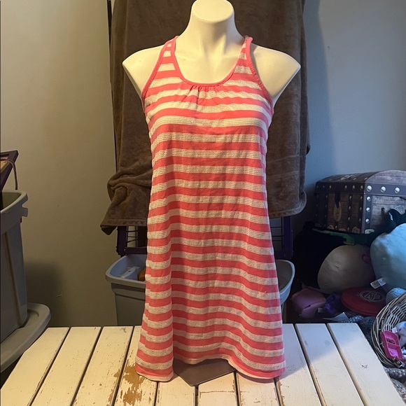 Xhilaration Other - Xhilaration Pink and‎ White Striped Dress cover up